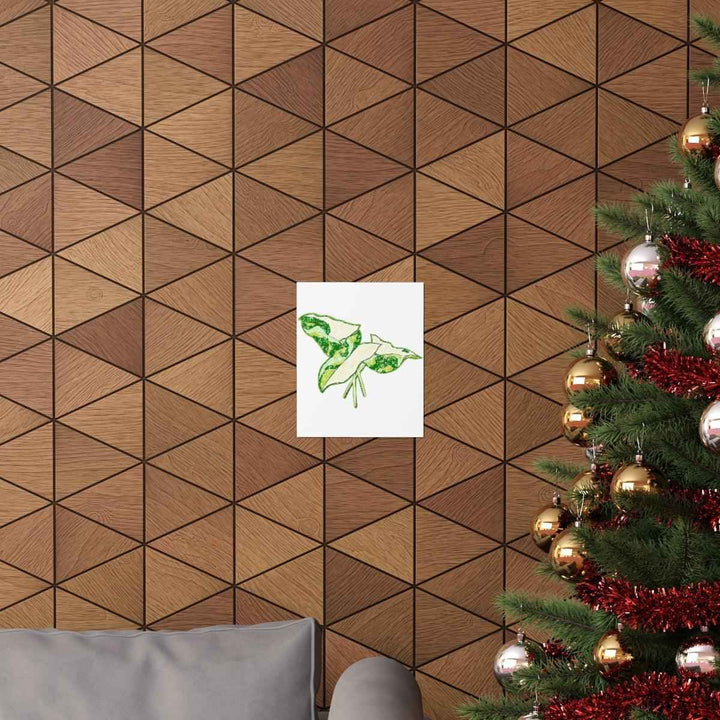 Marble Syngonium Print – Botanical Wall Art on Museum Grade Paper | Matte Finish Unframed - The Potted Pixel