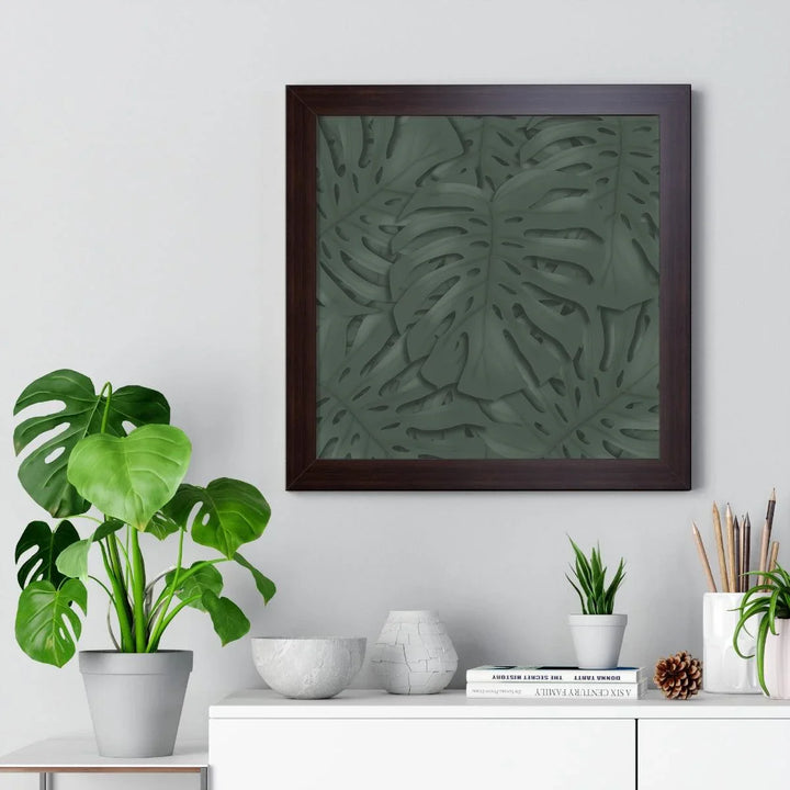 Deep Green Monstera Framed Print, Poster, Laura Christine Photography & Design, Framed, Home & Living, Indoor, Paper, Posters, Laura Christine Photography & Design, laurachristinedesign.com