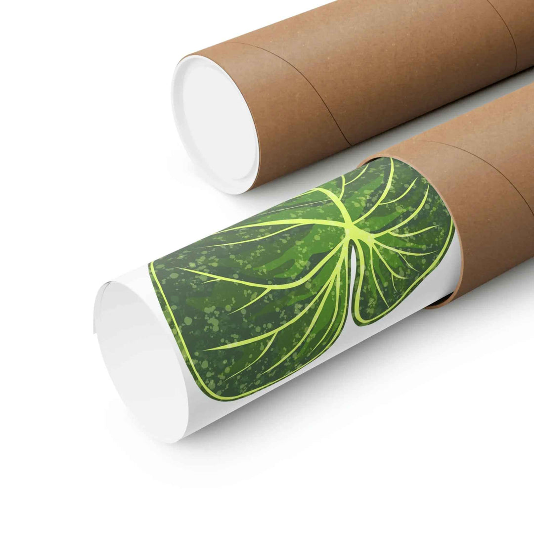 Philodendron Gloriosum Print Botanical Wall Art – Tropical Leaf Poster on Museum-Grade Paper - The Potted Pixel