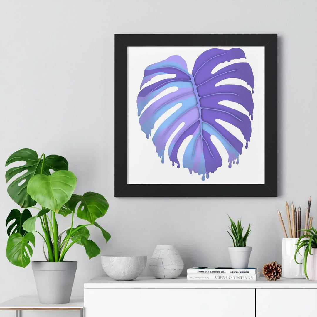 Melting Monstera (Purple) Framed Print, Poster, Laura Christine Photography & Design, Framed, Home & Living, Indoor, Paper, Posters, Laura Christine Photography & Design, laurachristinedesign.com