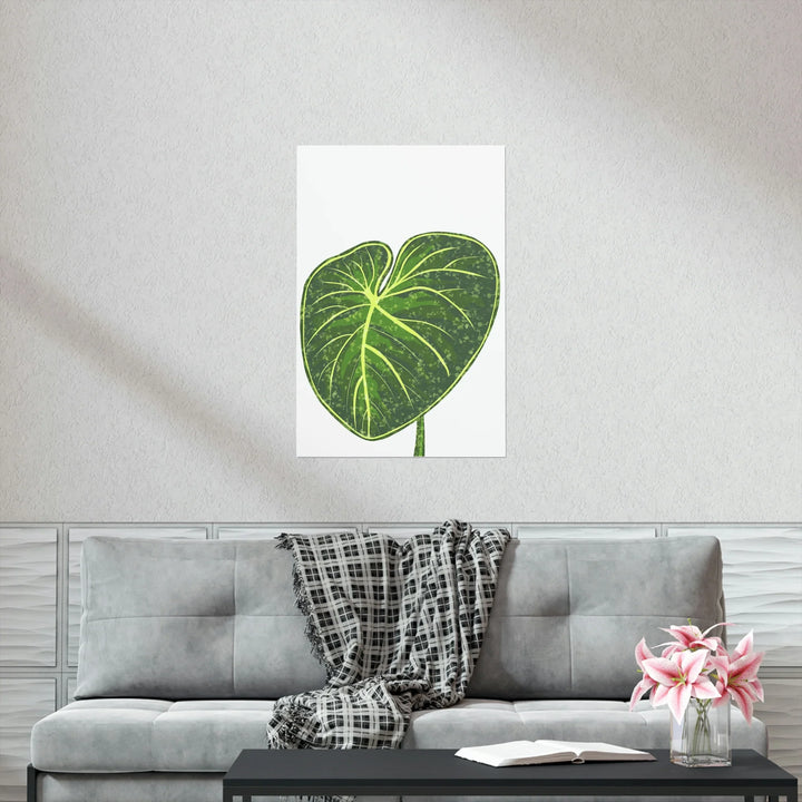 Philodendron Gloriosum Print Botanical Wall Art – Tropical Leaf Poster on Museum-Grade Paper - The Potted Pixel