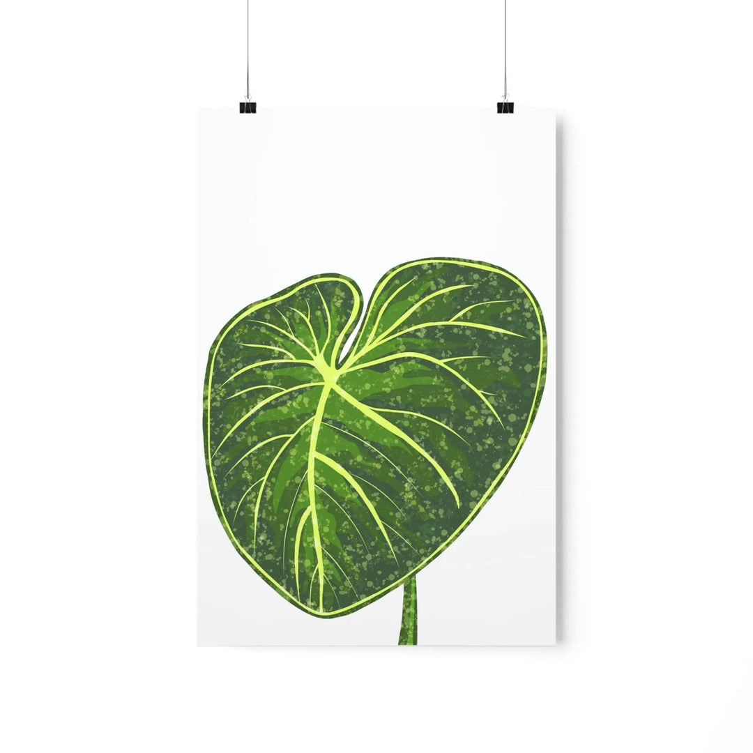 Philodendron Gloriosum Print Botanical Wall Art – Tropical Leaf Poster on Museum-Grade Paper - The Potted Pixel