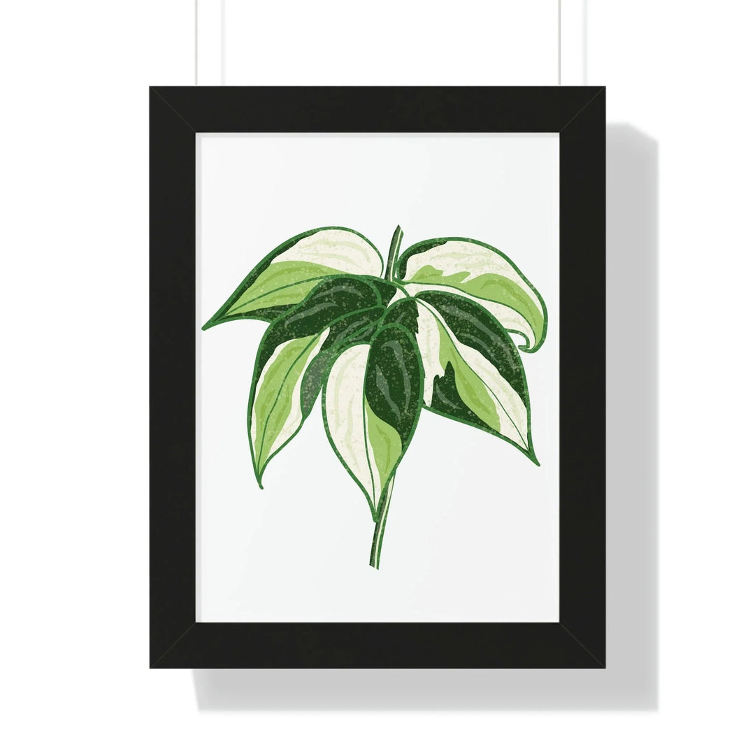 Philodendron 'Cream Splash' Framed Print, Poster, Printify, Framed, Home & Living, Indoor, Paper, Posters, Laura Christine Photography & Design, laurachristinedesign.com