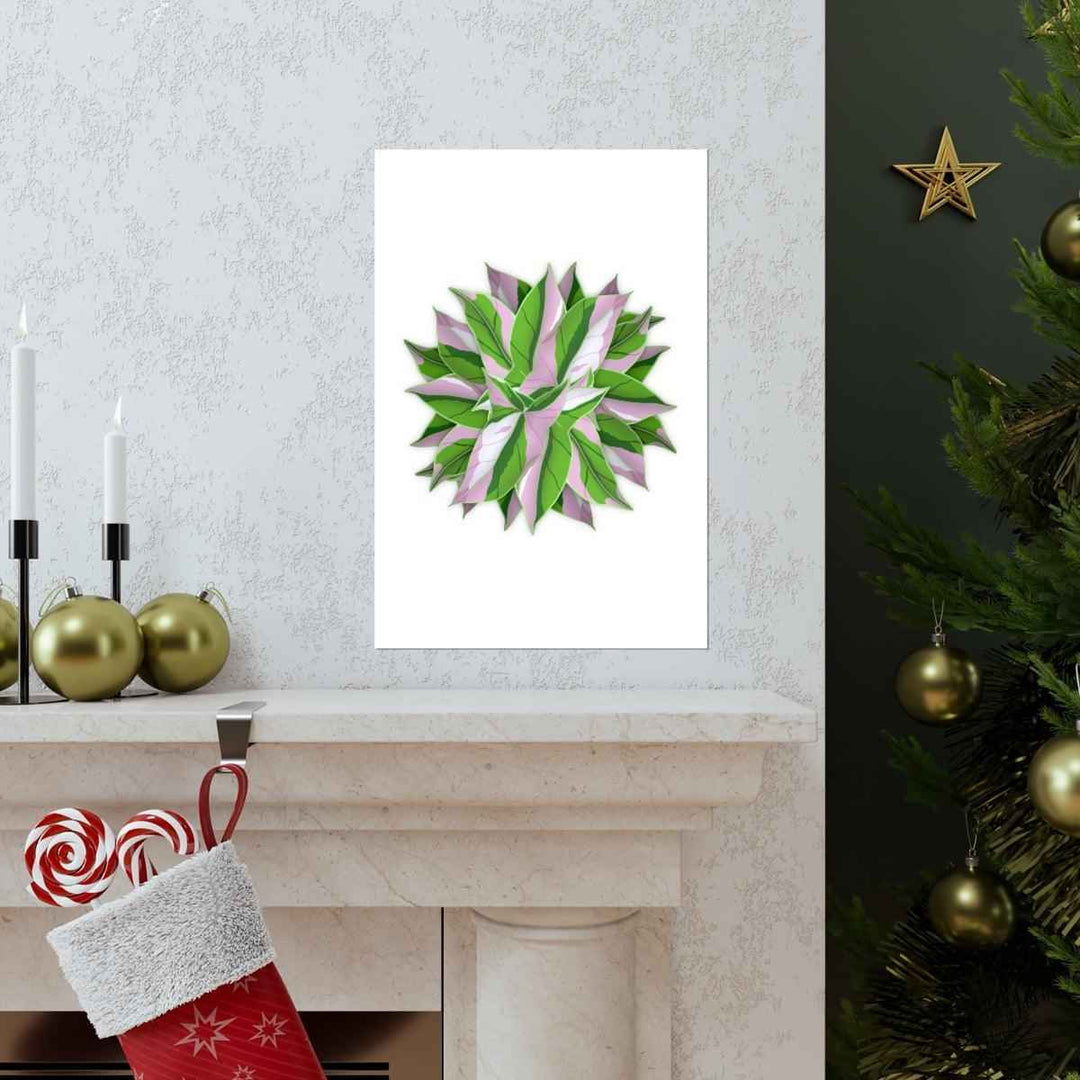 Syngonium Tricolor Botanical Print – Unframed Wall Art - The Potted Pixel