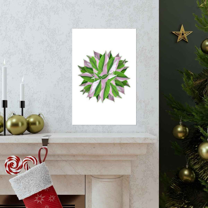 Syngonium Tricolor Botanical Print – Unframed Wall Art - The Potted Pixel