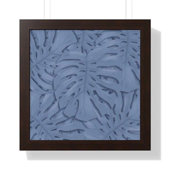 Slate Blue Monstera Framed Print, Poster, Laura Christine Photography & Design, Framed, Home & Living, Indoor, Paper, Posters, Laura Christine Photography & Design, laurachristinedesign.com