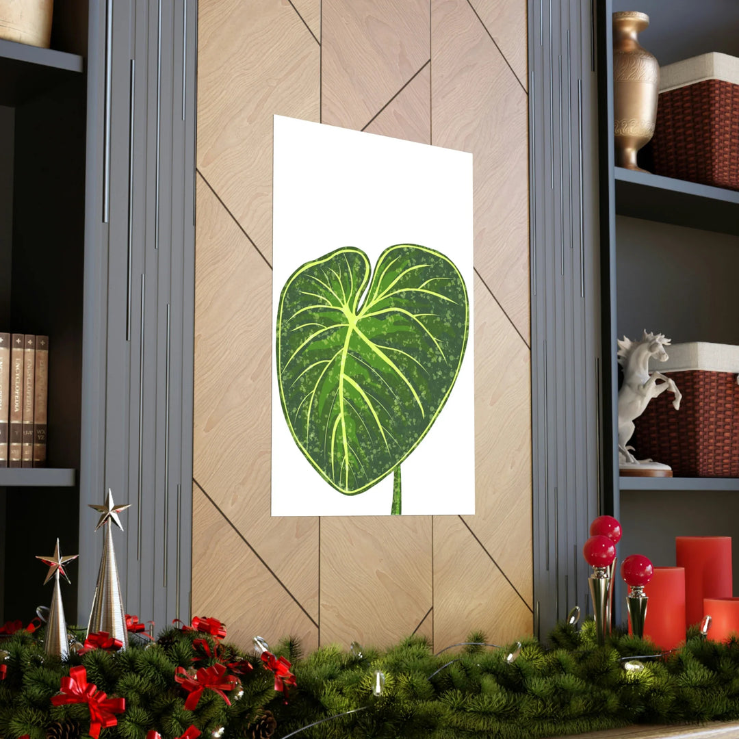Philodendron Gloriosum Print Botanical Wall Art – Tropical Leaf Poster on Museum-Grade Paper - The Potted Pixel