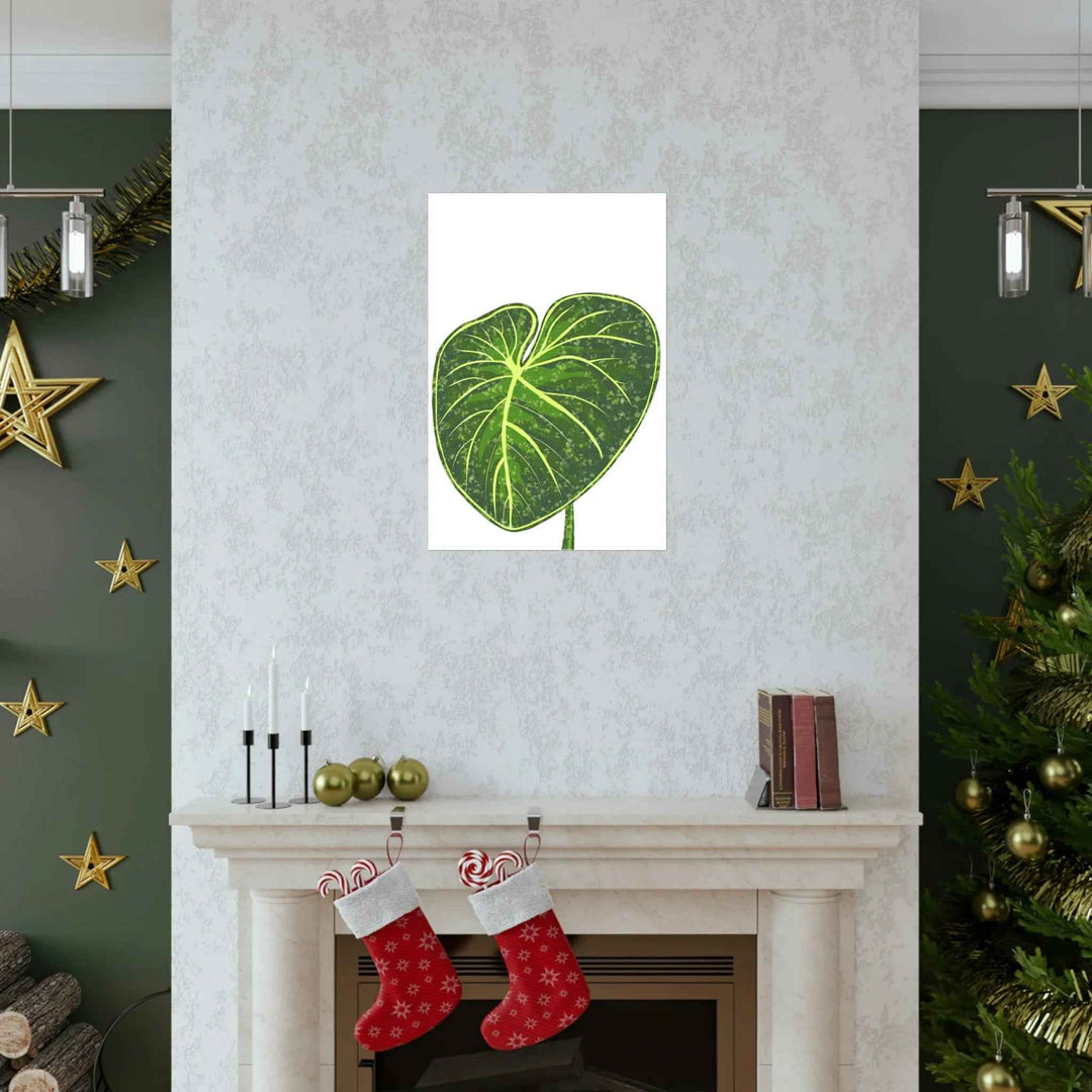Philodendron Gloriosum Print Botanical Wall Art – Tropical Leaf Poster on Museum-Grade Paper - The Potted Pixel