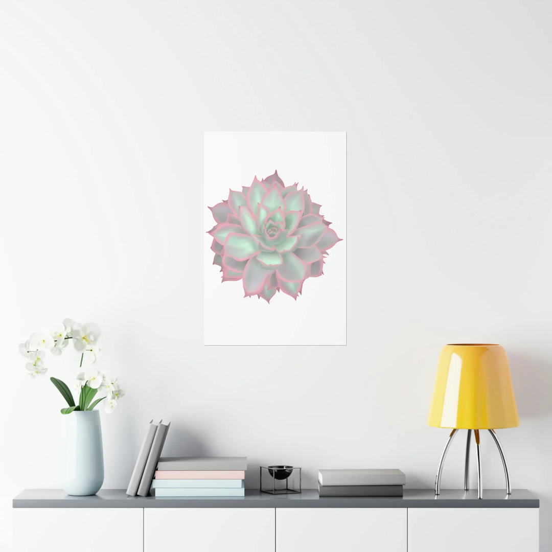 Echeveria Violet Queen Print Succulent Wall Art Botanical Poster On Museum Grade Paper For Indoor Plant Decor