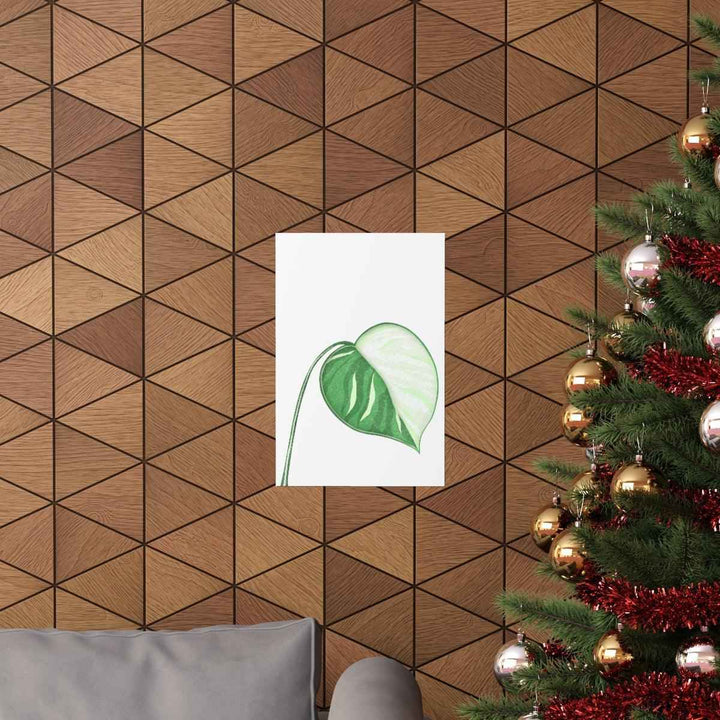 Monstera Albo Print – Large Tropical Leaf Poster | Museum Grade Paper Artwork Unframed