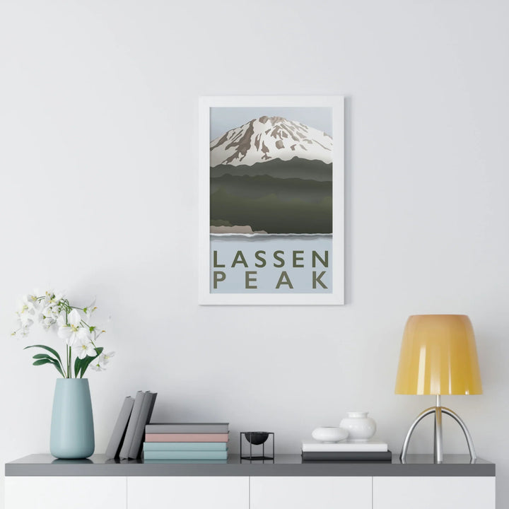 Lassen Peak Minimalist Framed Print, Poster, Printify, Framed, Home & Living, Indoor, Paper, Posters, Laura Christine Photography & Design, laurachristinedesign.com