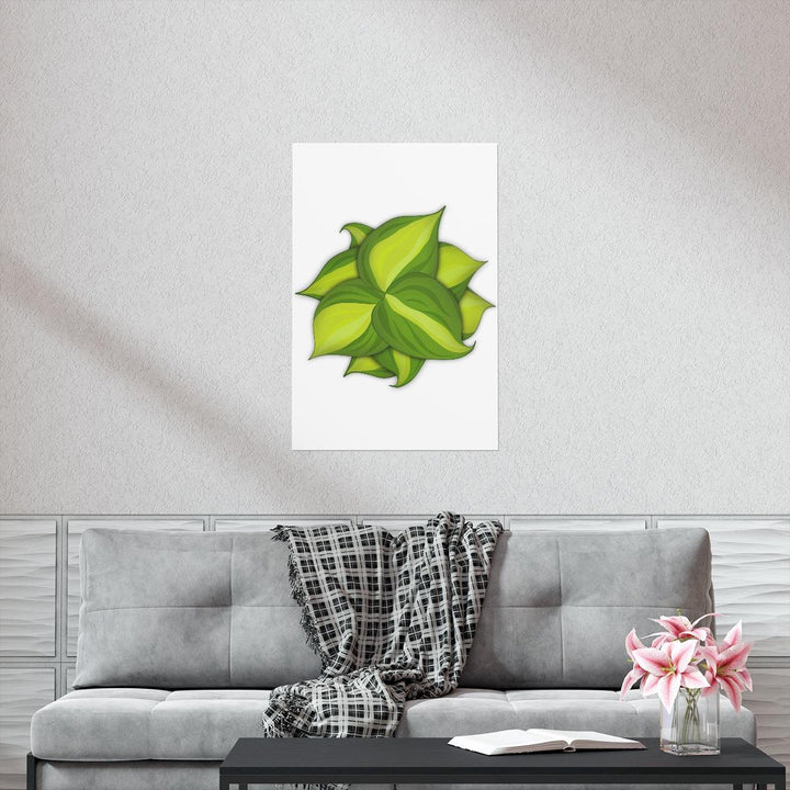 Philodendron Brasil Print – Botanical Wall Art on Museum Grade Paper Poster Unframed - The Potted Pixel