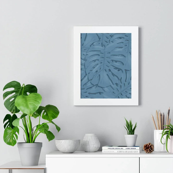 Cerulean Blue Monstera Framed Print, Poster, Laura Christine Photography & Design, Framed, Home & Living, Indoor, Paper, Posters, Laura Christine Photography & Design, laurachristinedesign.com