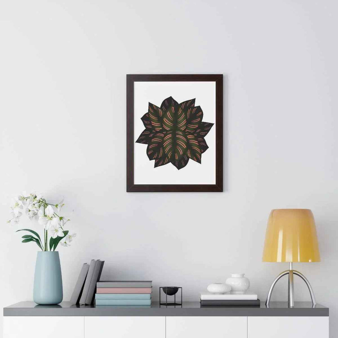 Calathea Pinstripe Print - Framed Botanical Art With Matte Finish & Acrylic Cover - The Potted Pixel