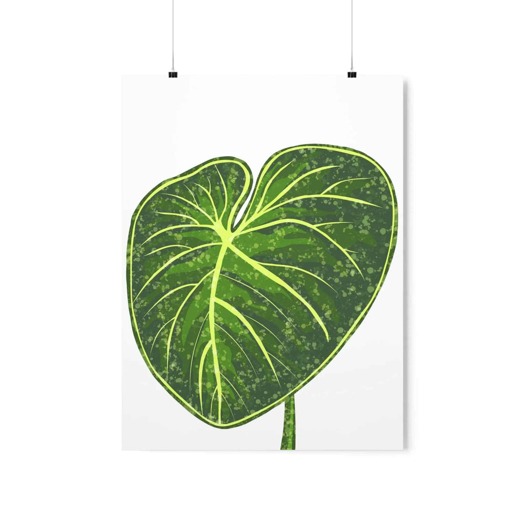 Philodendron Gloriosum Print Botanical Wall Art – Tropical Leaf Poster on Museum-Grade Paper - The Potted Pixel