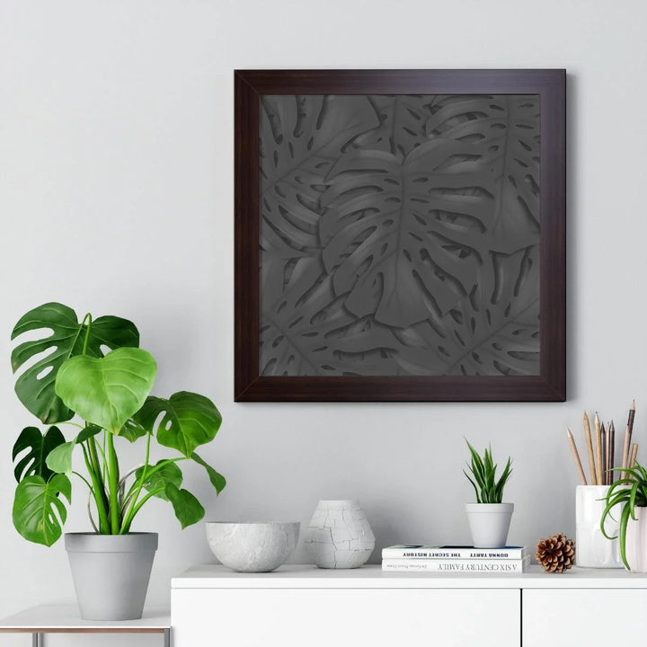 Charcoal Monstera Framed Print, Poster, Laura Christine Photography & Design, Framed, Home & Living, Indoor, Paper, Posters, Laura Christine Photography & Design, laurachristinedesign.com
