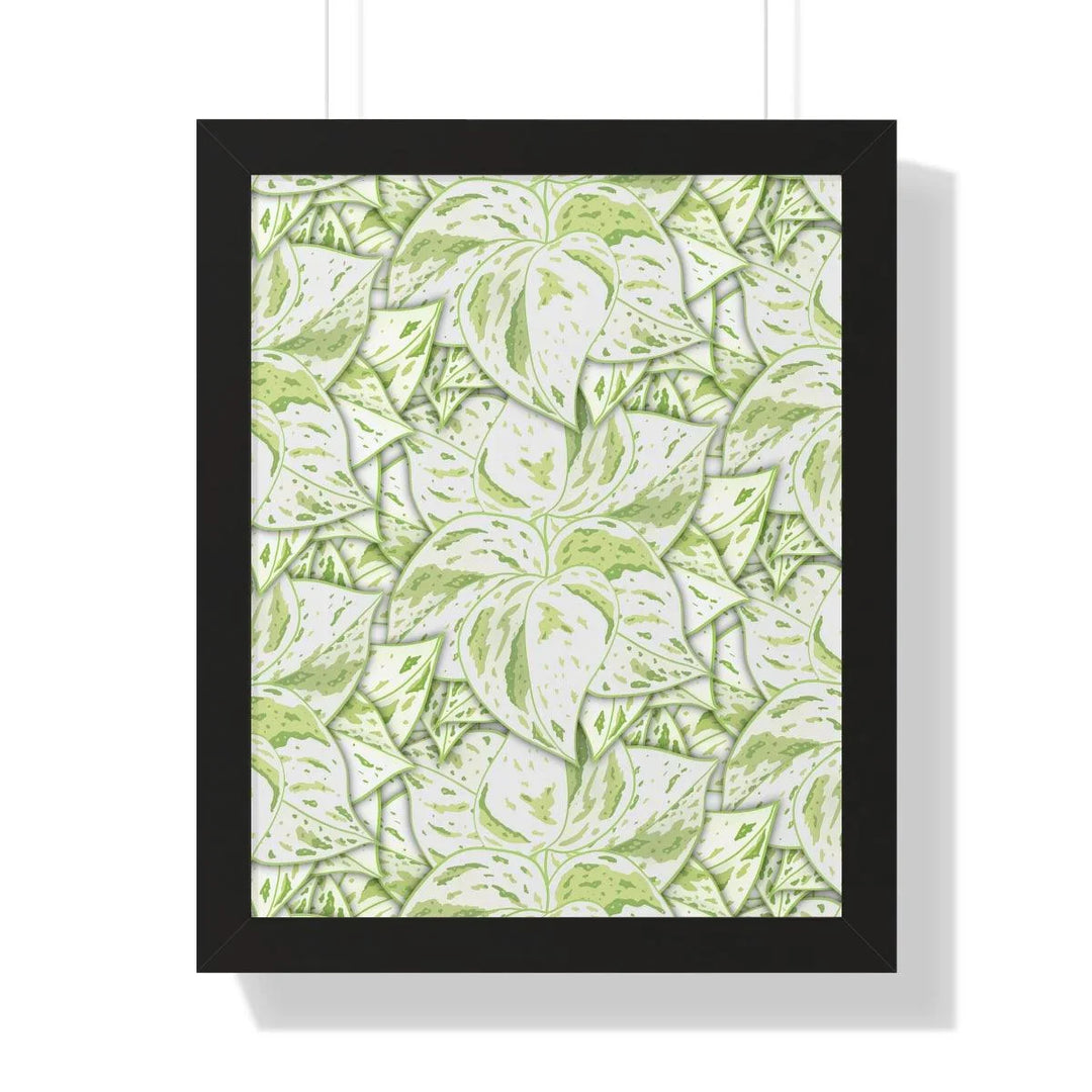 Snow Queen Pothos Framed Print, Poster, Laura Christine Photography & Design, Framed, Home & Living, Indoor, Paper, Posters, Laura Christine Photography & Design, laurachristinedesign.com