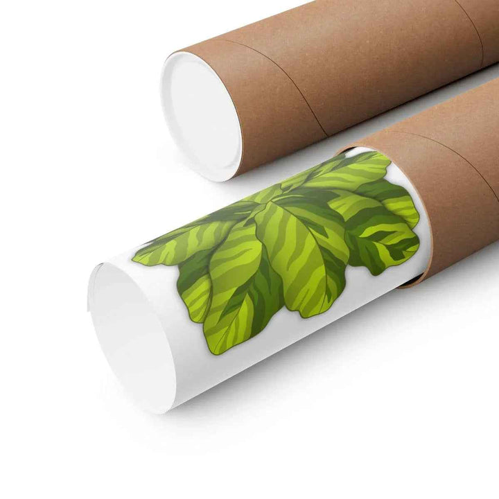 Calathea Yellow Fusion Print – Botanical Wall Art on Museum-Grade Paper Unframed - The Potted Pixel