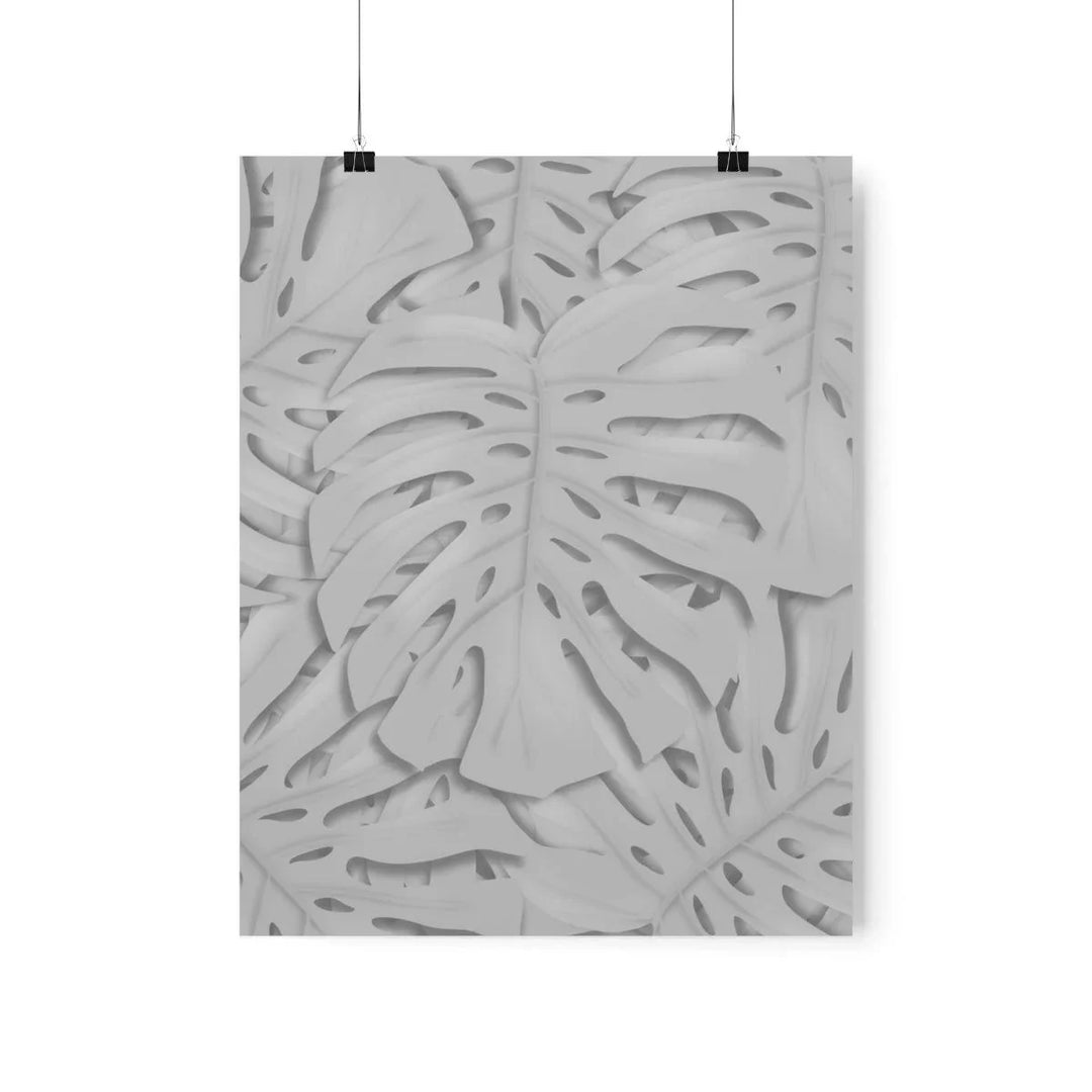 Soft Gray Monstera Print, Poster, Laura Christine Photography & Design, Back to School, Home & Living, Indoor, Matte, Paper, Posters, Valentine's Day promotion, Laura Christine Photography & Design, laurachristinedesign.com