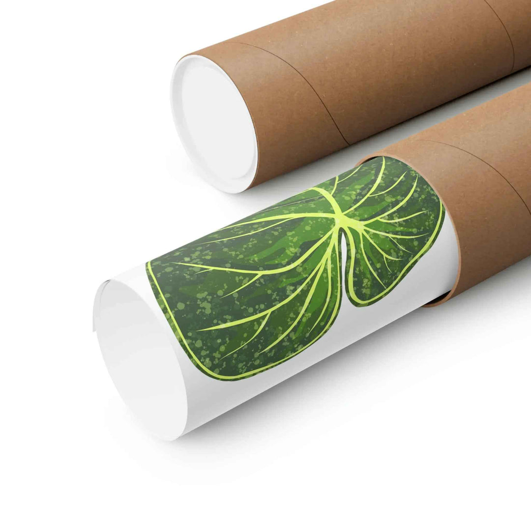 Philodendron Gloriosum Print Botanical Wall Art – Tropical Leaf Poster on Museum-Grade Paper - The Potted Pixel