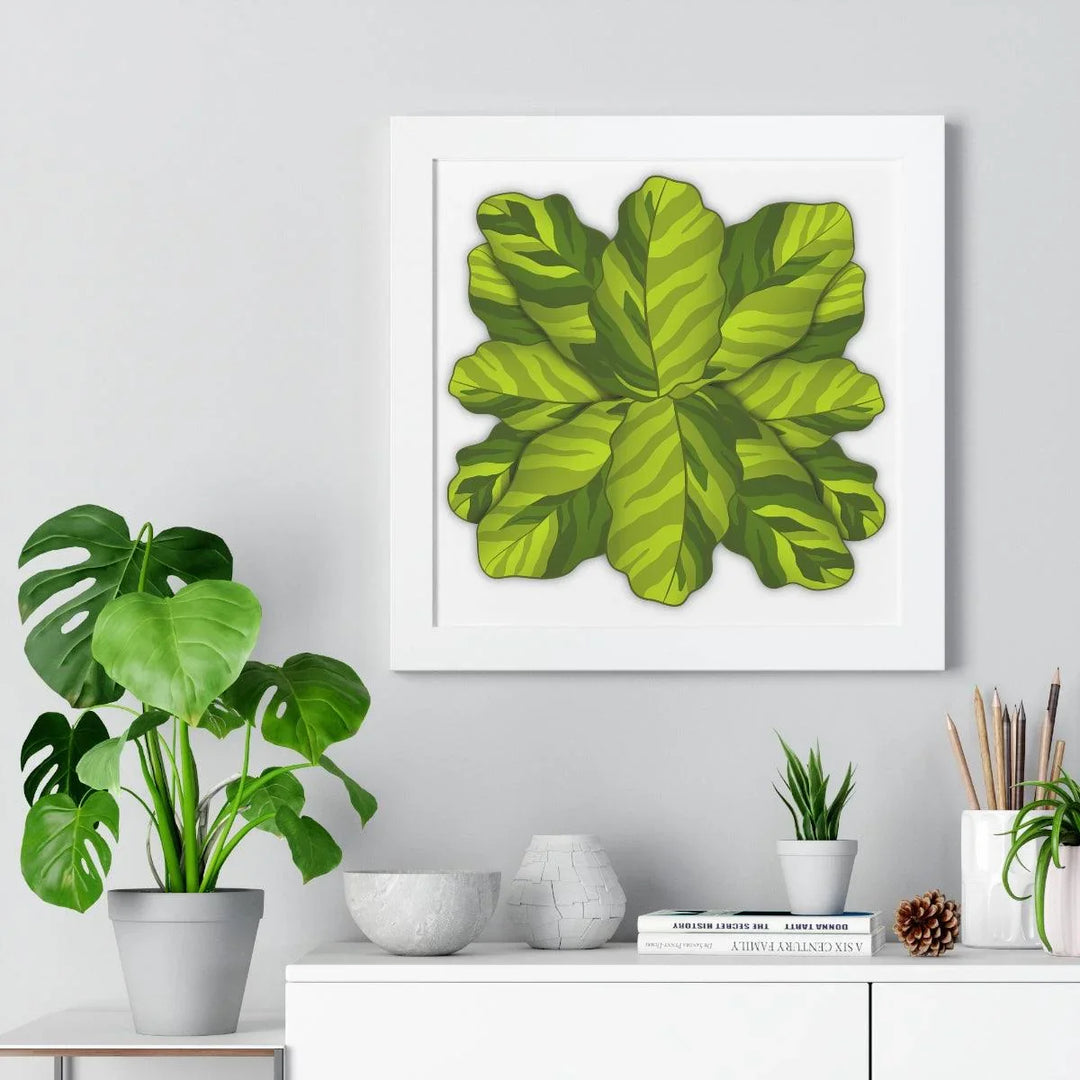 Calathea Yellow Fusion Framed Print, Poster, Laura Christine Photography & Design, Bottle, Calathea, Canvas Bag, Coffee, Drinkware, Framed, Home & Living, Indoor, Paper, Posters, Prayer Plant, Reusable, Shopping Bag, Tea, Tote Bag, Travel, Tumbler, Water, Yellow Fusion, Laura Christine Photography & Design, laurachristinedesign.com