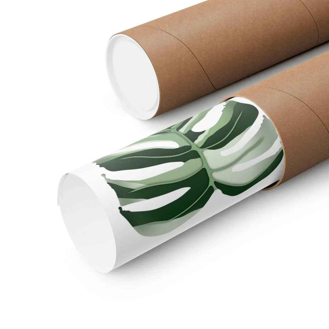 Melting Monstera Albo Print - Fine Art Poster | Botanical Wall Art on Matte Paper Unframed