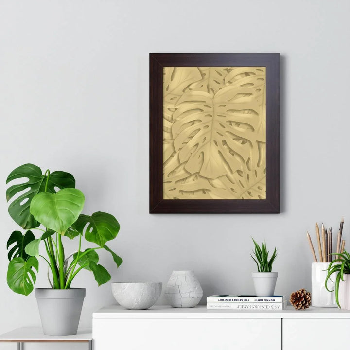 Golden Monstera Framed Print, Poster, Laura Christine Photography & Design, Framed, Home & Living, Indoor, Paper, Posters, Laura Christine Photography & Design, laurachristinedesign.com