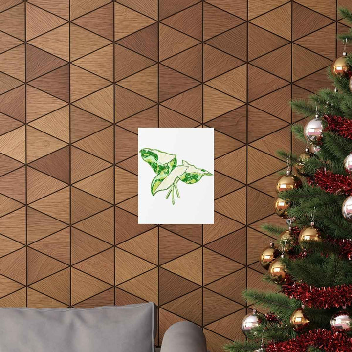 Marble Syngonium Print – Botanical Wall Art on Museum Grade Paper | Matte Finish Unframed - The Potted Pixel