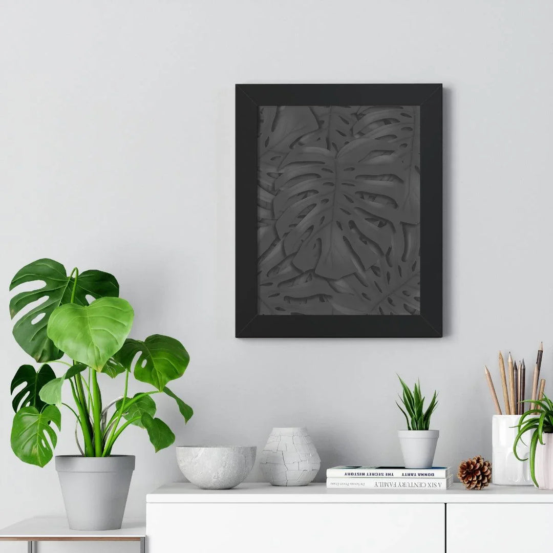 Charcoal Monstera Framed Print, Poster, Laura Christine Photography & Design, Framed, Home & Living, Indoor, Paper, Posters, Laura Christine Photography & Design, laurachristinedesign.com