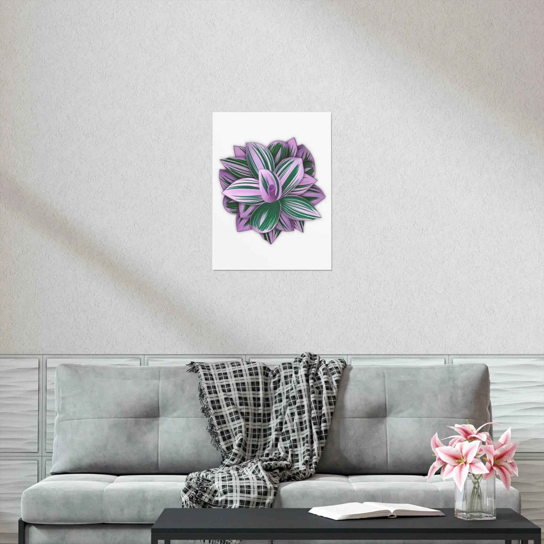 Tradescantia Nanouk Print – Botanical Wall Art on Museum-Grade Paper Poster Unframed - The Potted Pixel