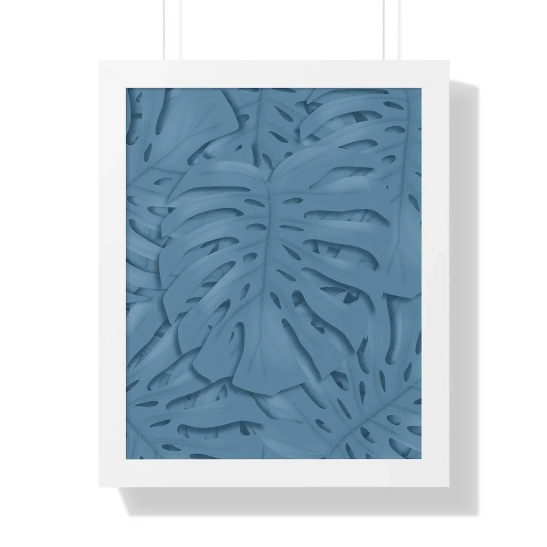 Cerulean Blue Monstera Framed Print, Poster, Laura Christine Photography & Design, Framed, Home & Living, Indoor, Paper, Posters, Laura Christine Photography & Design, laurachristinedesign.com