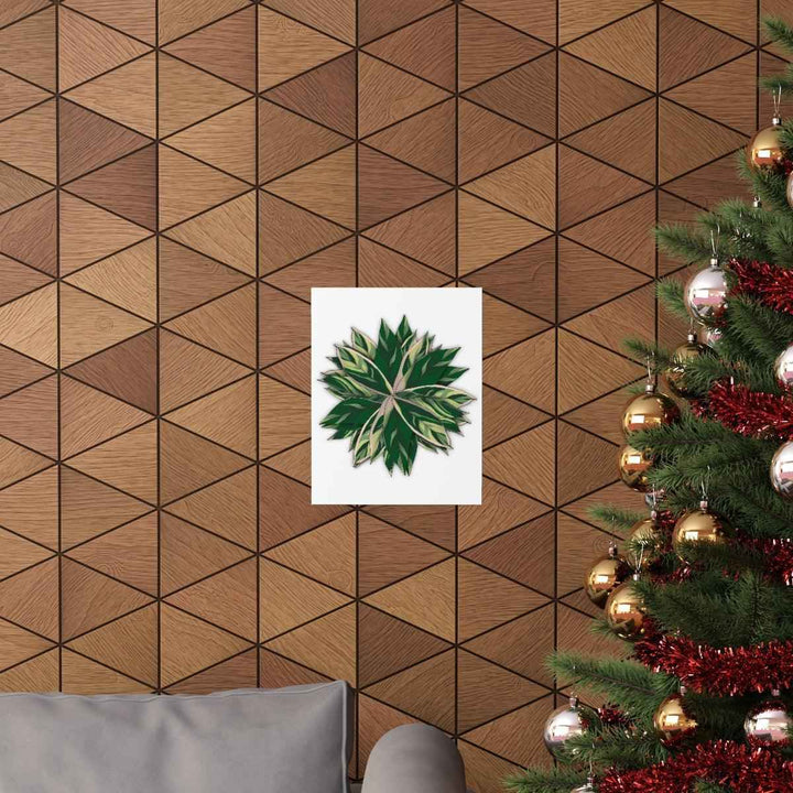 Stromanthe Triostar Print – Tropical Wall Art | Botanical Poster on Museum Grade Paper Unframed - The Potted Pixel