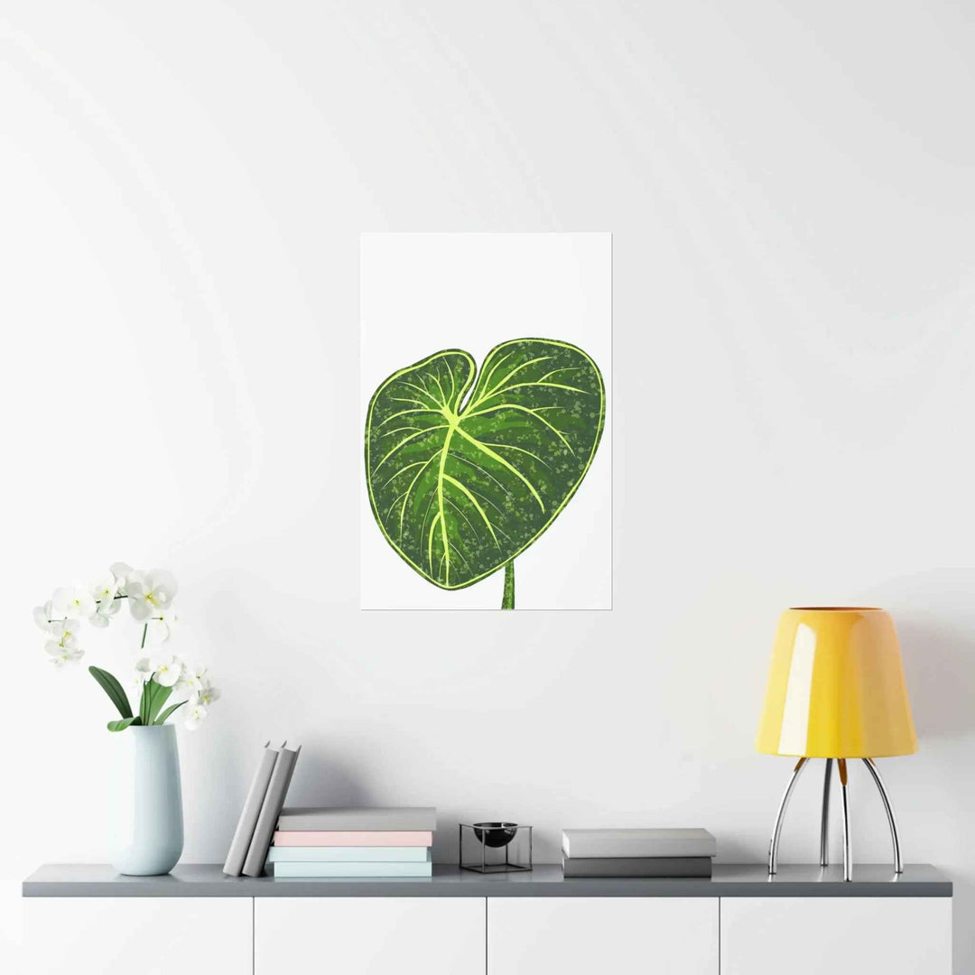 Philodendron Gloriosum Print Botanical Wall Art – Tropical Leaf Poster on Museum-Grade Paper - The Potted Pixel