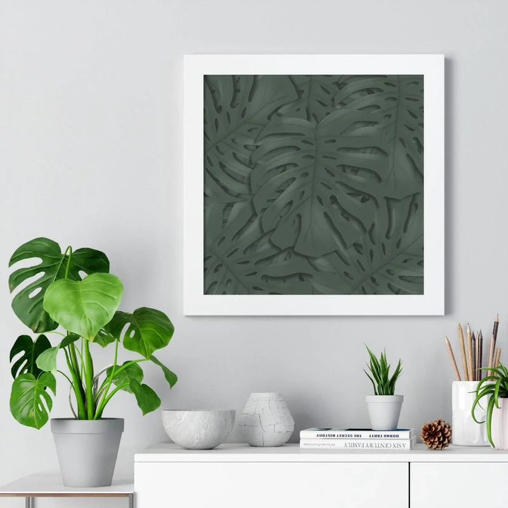 Deep Green Monstera Framed Print, Poster, Laura Christine Photography & Design, Framed, Home & Living, Indoor, Paper, Posters, Laura Christine Photography & Design, laurachristinedesign.com