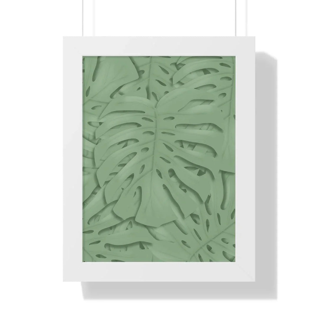 Deep Sage Monstera Framed Print, Poster, Laura Christine Photography & Design, Framed, Home & Living, Indoor, Paper, Posters, Laura Christine Photography & Design, laurachristinedesign.com