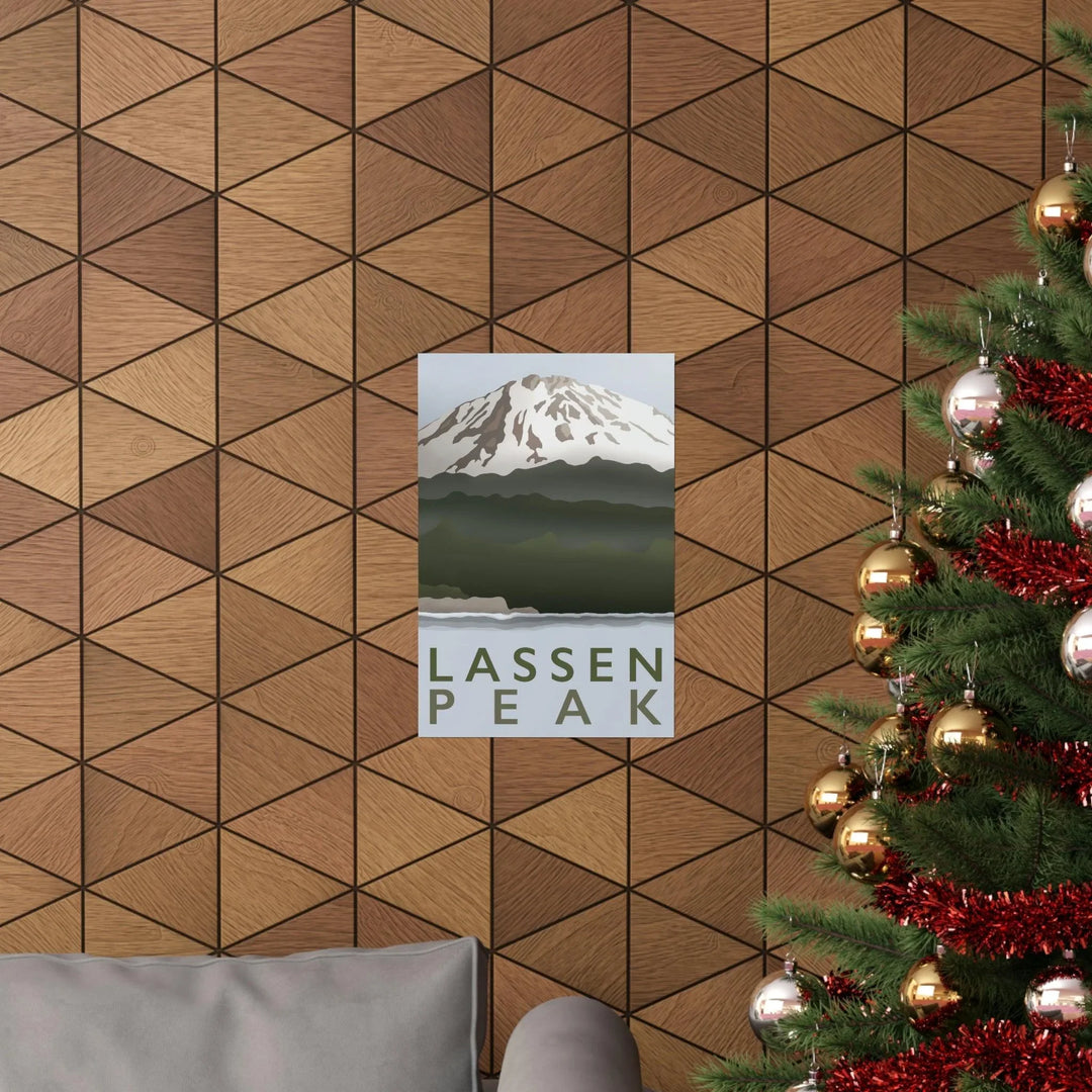 Lassen Peak Minimalist Print, Poster, Printify, Back to School, Home & Living, Indoor, Matte, Paper, Posters, Valentine's Day promotion, Laura Christine Photography & Design, laurachristinedesign.com