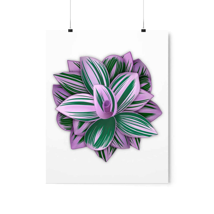 Tradescantia Nanouk Print – Botanical Wall Art on Museum-Grade Paper Poster Unframed - The Potted Pixel