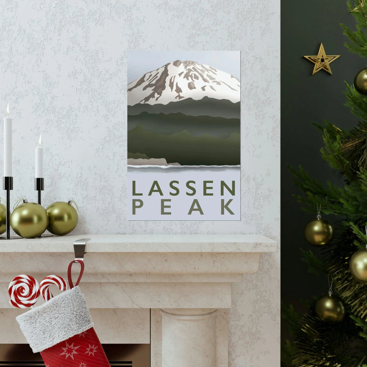 Lassen Peak Minimalist Print, Poster, Printify, Back to School, Home & Living, Indoor, Matte, Paper, Posters, Valentine's Day promotion, Laura Christine Photography & Design, laurachristinedesign.com