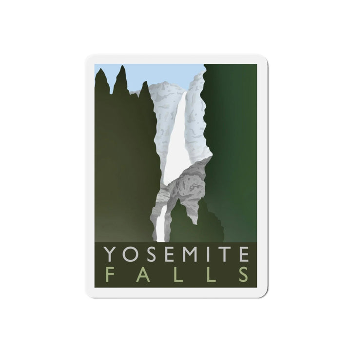 Yosemite Falls Minimalist Magnet, Home Decor, Printify, Home & Living, Magnets, Magnets & Stickers, Valentine's Day promotion, Laura Christine Photography & Design, laurachristinedesign.com