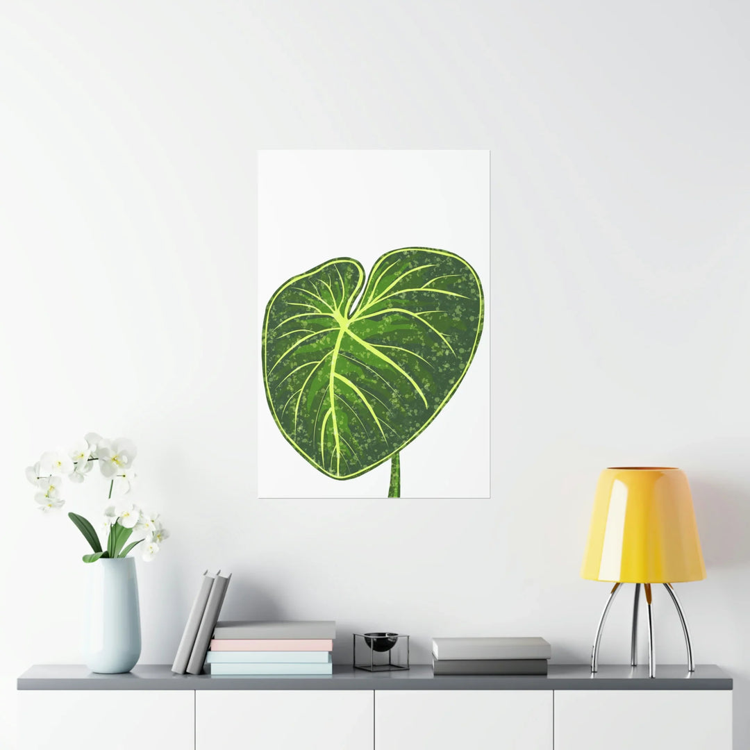 Philodendron Gloriosum Print Botanical Wall Art – Tropical Leaf Poster on Museum-Grade Paper - The Potted Pixel