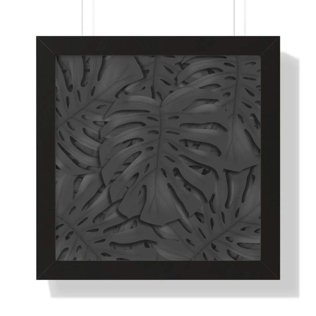 Charcoal Monstera Framed Print, Poster, Laura Christine Photography & Design, Framed, Home & Living, Indoor, Paper, Posters, Laura Christine Photography & Design, laurachristinedesign.com