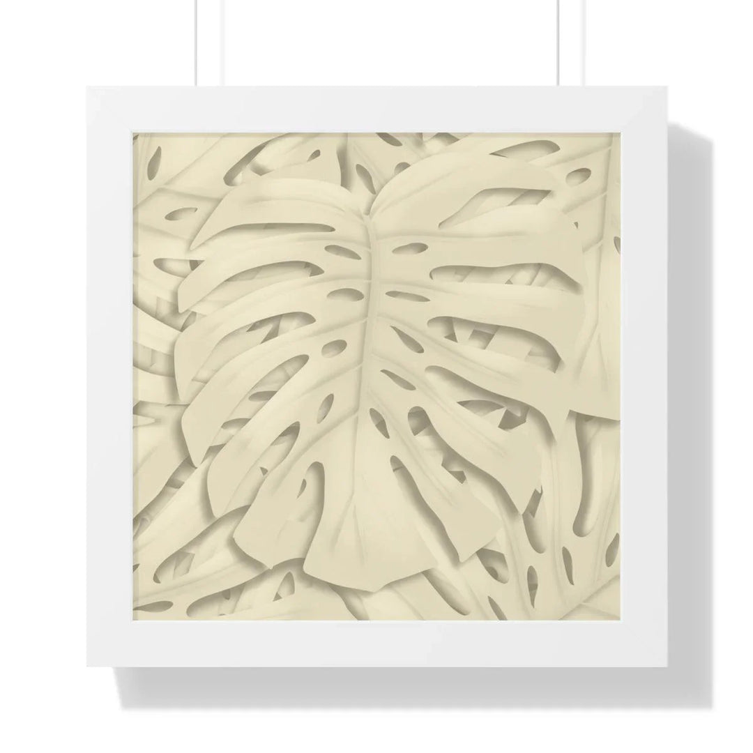 Soft Beige Monstera Framed Print, Poster, Laura Christine Photography & Design, Framed, Home & Living, Indoor, Paper, Posters, Laura Christine Photography & Design, laurachristinedesign.com