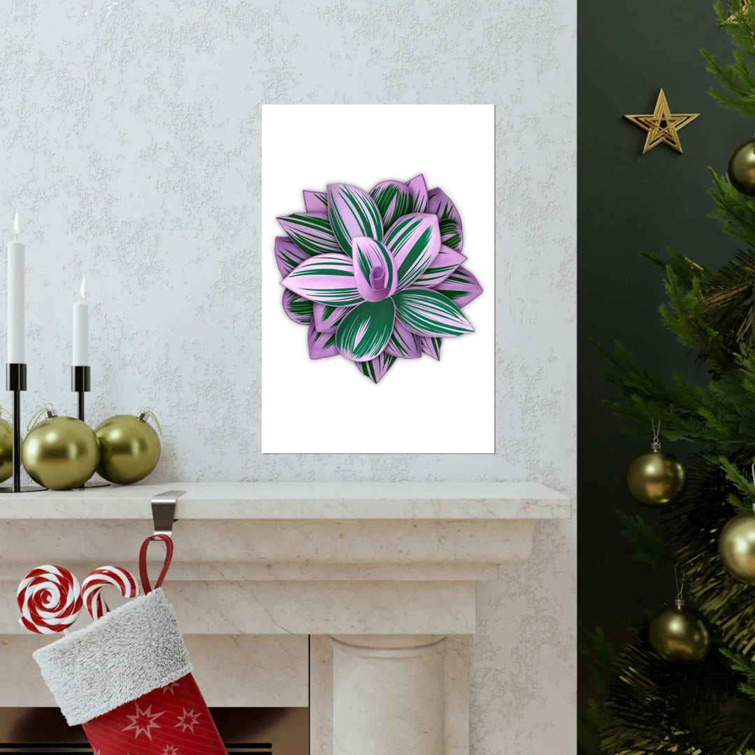 Tradescantia Nanouk Print – Botanical Wall Art on Museum-Grade Paper Poster Unframed - The Potted Pixel