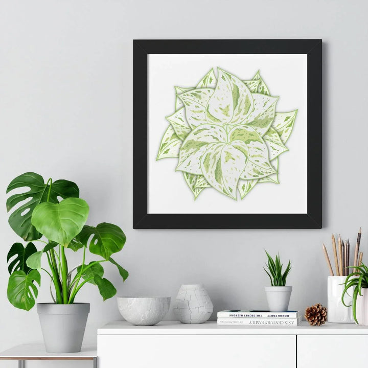 Snow Queen Pothos Framed Print, Poster, Laura Christine Photography & Design, Framed, Home & Living, Indoor, Paper, Posters, Laura Christine Photography & Design, laurachristinedesign.com