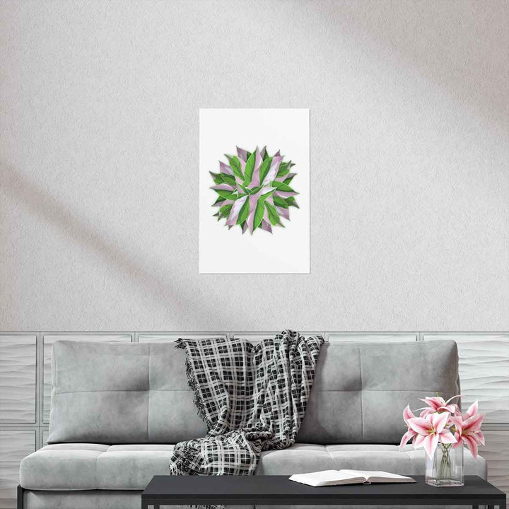 Syngonium Tricolor Botanical Print – Unframed Wall Art - The Potted Pixel