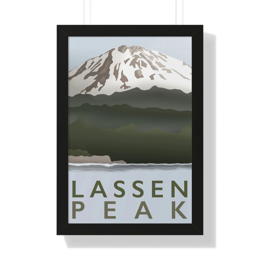 Lassen Peak Minimalist Framed Print, Poster, Printify, Framed, Home & Living, Indoor, Paper, Posters, Laura Christine Photography & Design, laurachristinedesign.com
