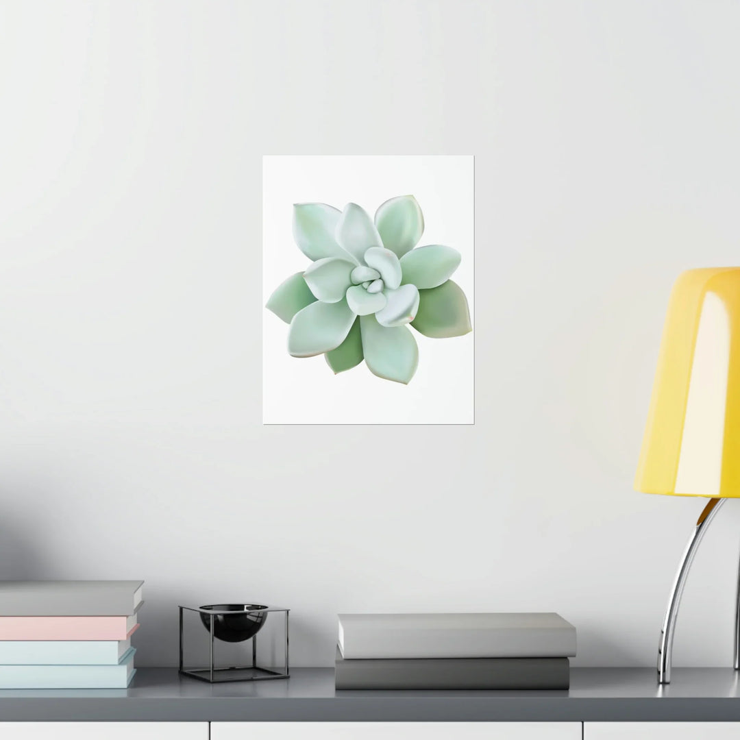 Succulent Wall Art Pachyveria Haagei Botanical Poster on Museum Grade Paper for Calm Home Decor