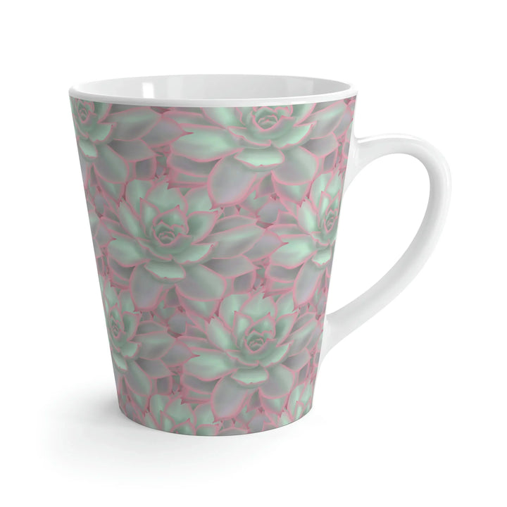 Echeveria Violet Queen Mug 12 Oz Ceramic Coffee Cup With Easy Grip Handle And Succulent Floral Design