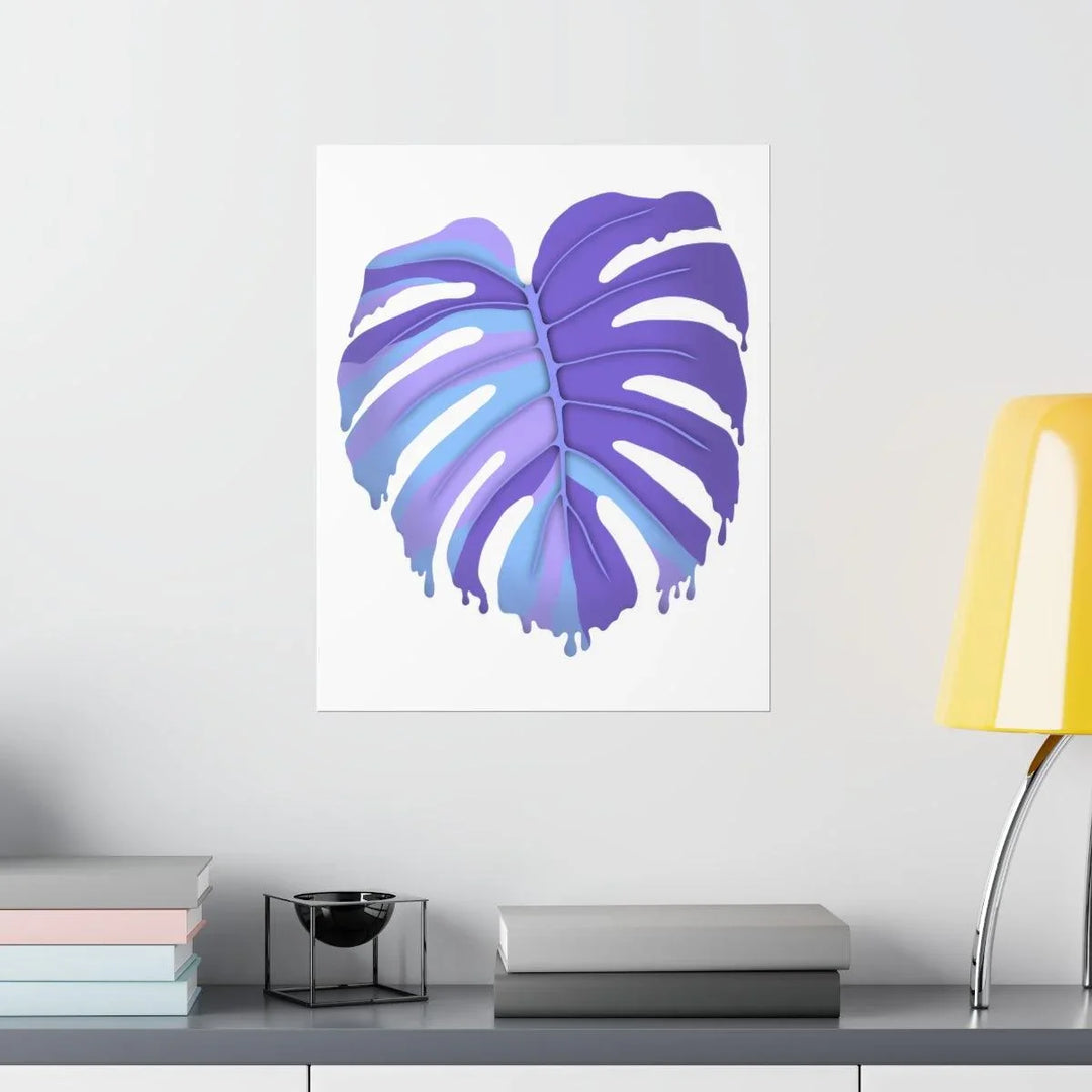 Melting Monstera, Purple - Print, Poster, Laura Christine Photography & Design, Back to School, Home & Living, Indoor, Matte, Paper, Posters, Valentine's Day promotion, Laura Christine Photography & Design, laurachristinedesign.com