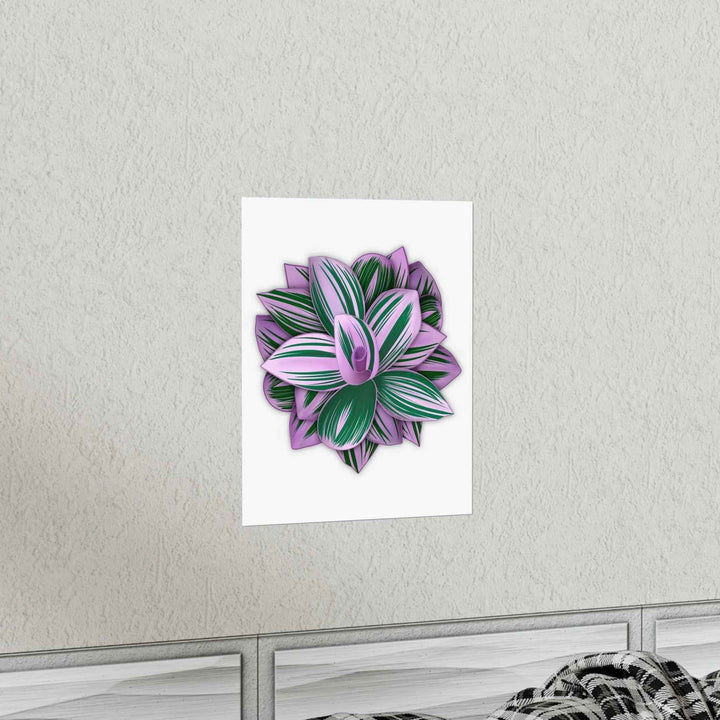 Tradescantia Nanouk Print – Botanical Wall Art on Museum-Grade Paper Poster Unframed - The Potted Pixel